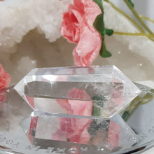 Load image into Gallery viewer, Clear Quartz crystal DT Double Terminated point stone 60mm 3