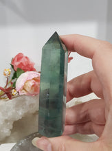 Load image into Gallery viewer, Fluorite crystal stone point 85mm 5
