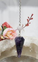 Load image into Gallery viewer, Amethyst crystal stone pendulum 1