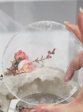 Load image into Gallery viewer, Selenite crystal round slab charging plate display 120mm