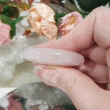 Load image into Gallery viewer, Worry Stone Rose Quartz crystal Carving gemstone 45mm 1