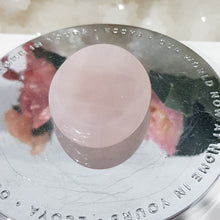 Load image into Gallery viewer, Worry Stone Rose Quartz crystal Carving gemstone 45mm 1