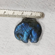 Load image into Gallery viewer, Elephant labradorite crystal carving gemstone 30mm 2