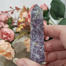 Load image into Gallery viewer, Unicorn Stone - Pink Tourmaline Lepidolite Smokey Quartz crystal point gemstone 75mm 2
