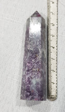 Load image into Gallery viewer, Unicorn Stone - Pink Tourmaline Lepidolite Smokey Quartz crystal point gemstone 75mm 2