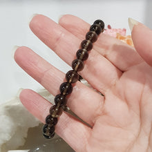 Load image into Gallery viewer, Smokey Quartz Crystal Bracelet 8mm gemstone beaded Bracelet 8 inch B82