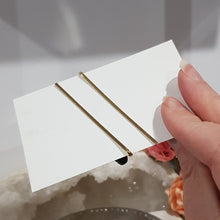 Load image into Gallery viewer, Hair Clip Set Crystal Chips Black Obsidian Gemstone Jewellery 55mm