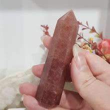 Load image into Gallery viewer, Strawberry Quartz crystal point tower gemstone stone 94mm 1