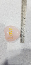 Load image into Gallery viewer, LOVE Heart Rose Quartz Crystal carving Stone gemstone 24mm