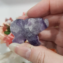 Load image into Gallery viewer, Bear Amethyst Crystal Carving Gemstone Stone 45mm 4