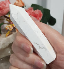 Load image into Gallery viewer, White Agate Crystal Point Tower Gemstone Stone 90mm 1