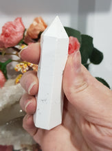 Load image into Gallery viewer, White Agate Crystal Point Tower Gemstone Stone 90mm 1