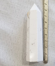 Load image into Gallery viewer, White Agate Crystal Point Tower Gemstone Stone 90mm 1