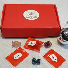Load image into Gallery viewer, ADVENT CALENDAR 12 DAY mini fluorite ASSORTED Crystal Carvings