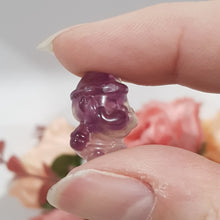 Load image into Gallery viewer, Mini Collectables crystal carving SANTA fluorite gemstone 18mm 316