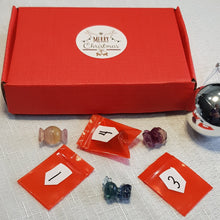 Load image into Gallery viewer, ADVENT CALENDAR 6 DAY mini fluorite ASSORTED Crystal Carvings xmas