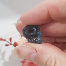 Load image into Gallery viewer, Mini Collectables crystal carving SKULL fluorite gemstone 15mm 350