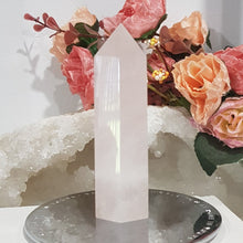 Load image into Gallery viewer, Rose Quartz crystal point tower gemstone stone 95mm 11