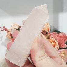 Load image into Gallery viewer, Rose Quartz crystal point tower gemstone stone 95mm 11