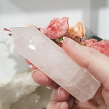 Load image into Gallery viewer, Rose Quartz crystal point tower gemstone stone 95mm 11