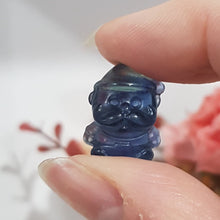 Load image into Gallery viewer, Mini Collectables crystal carving SANTA fluorite gemstone 18mm 367