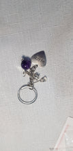 Load image into Gallery viewer, Keyring WITCHY STYLE with Amethyst Crystal Bead key ring | Inspires intuition