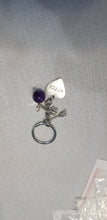 Load image into Gallery viewer, Keyring WITCHY STYLE with Amethyst Crystal Bead key ring | Inspires intuition