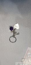 Load image into Gallery viewer, Keyring WITCHY STYLE with Amethyst Crystal Bead key ring | Inspires intuition