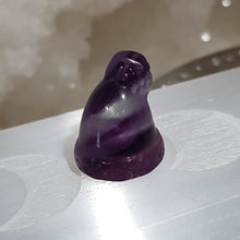 Load image into Gallery viewer, Mini Collectables crystal carving SANTA HAT fluorite gemstone 15mm 407