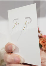 Load image into Gallery viewer, Sodalite Crystal Beaded 8mm Gold Earrings Gemstone E44