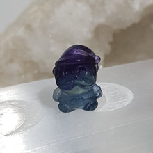 Load image into Gallery viewer, Mini Collectables crystal carving SANTA fluorite gemstone 18mm 447