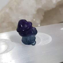 Load image into Gallery viewer, Mini Collectables crystal carving SANTA fluorite gemstone 18mm 447