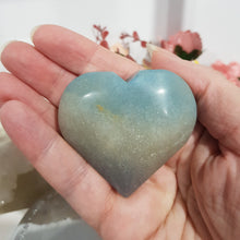 Load image into Gallery viewer, Trolliete crystal Heart gemstone stone 55mm 2