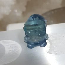 Load image into Gallery viewer, Mini Collectables crystal carving SANTA fluorite gemstone 18mm 579