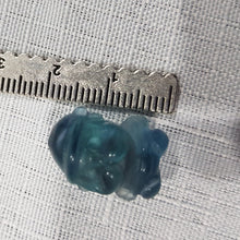 Load image into Gallery viewer, Mini Collectables crystal carving SANTA fluorite gemstone 18mm 579