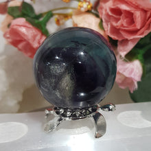 Load image into Gallery viewer, Sphere stand TURTLE silver metal stand 40mm