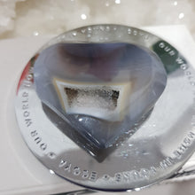 Load image into Gallery viewer, Druzy Agate Heart Crystal Carving Stone 65mm 10
