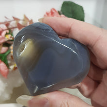 Load image into Gallery viewer, Druzy Agate Heart Crystal Carving Stone 65mm 10