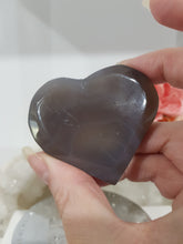 Load image into Gallery viewer, Druzy Agate Heart Crystal Carving Stone 60mm 12