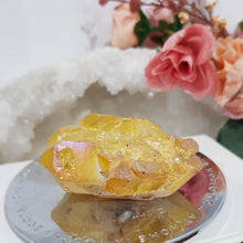 Load image into Gallery viewer, Aura Quartz Cluster Crystal Gemstone Yellow 65mm 6