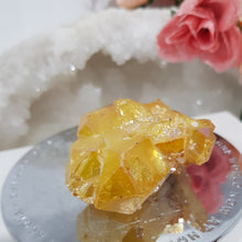 Load image into Gallery viewer, Aura Quartz Cluster Crystal Gemstone Yellow 65mm 6