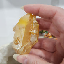 Load image into Gallery viewer, Aura Quartz Cluster Crystal Gemstone Yellow 65mm 6