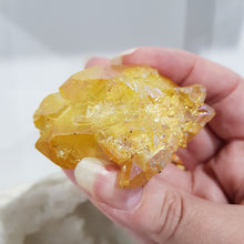 Load image into Gallery viewer, Aura Quartz Cluster Crystal Gemstone Yellow 65mm 6