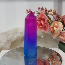 Load image into Gallery viewer, Titanium Aura Quartz Crystal Point Tower Stone 70mm 1