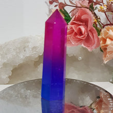 Load image into Gallery viewer, Titanium Aura Quartz Crystal Point Tower Stone 65mm 3