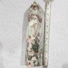 Load image into Gallery viewer, Green Flower Agate Crystal Point Tower Stone 100mm 2  SO PRETTY