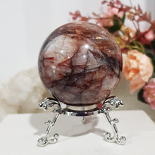 Load image into Gallery viewer, Sphere Stand SILVER alloy ornate 50mm