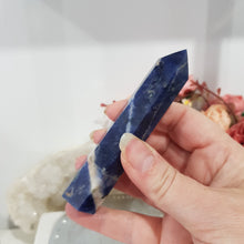 Load image into Gallery viewer, Sodalite Point Tower Crystal Carving Stone 100mm 9 | Emotional Balance