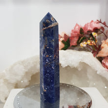Load image into Gallery viewer, Sodalite Point Tower Crystal Carving Stone 100mm 10 | Emotional Balance