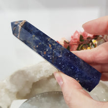 Load image into Gallery viewer, Sodalite Point Tower Crystal Carving Stone 100mm 10 | Emotional Balance